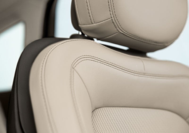 Fine craftsmanship is shown through a detailed image of front-seat stitching. | Oliver Lincoln in Plymouth IN