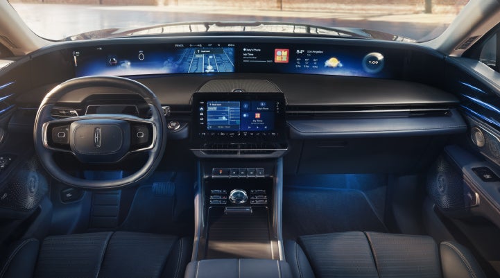 A large panoramic display is shown on the dashboard of a 2026 Lincoln Nautilus® SUV | Oliver Lincoln in Plymouth IN