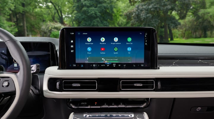 The center touchscreen inside a 2027 Lincoln Aviator® Black Label™ SUV | Oliver Lincoln in Plymouth IN