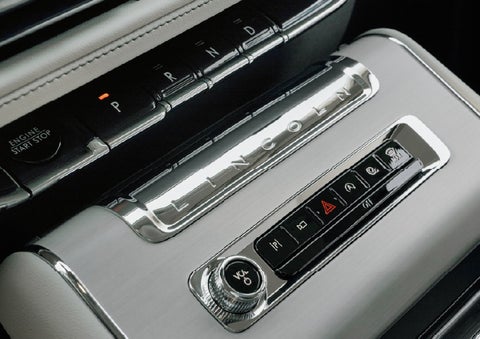 The piano key gear selector of a 2027 Lincoln Aviator® Back Label™ SUV. | Oliver Lincoln in Plymouth IN